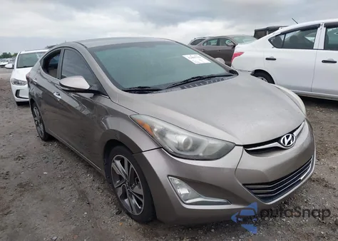 2014 Hyundai Elantra Limited from USA, damaged, VIN 5NPDH4AE6EH484388